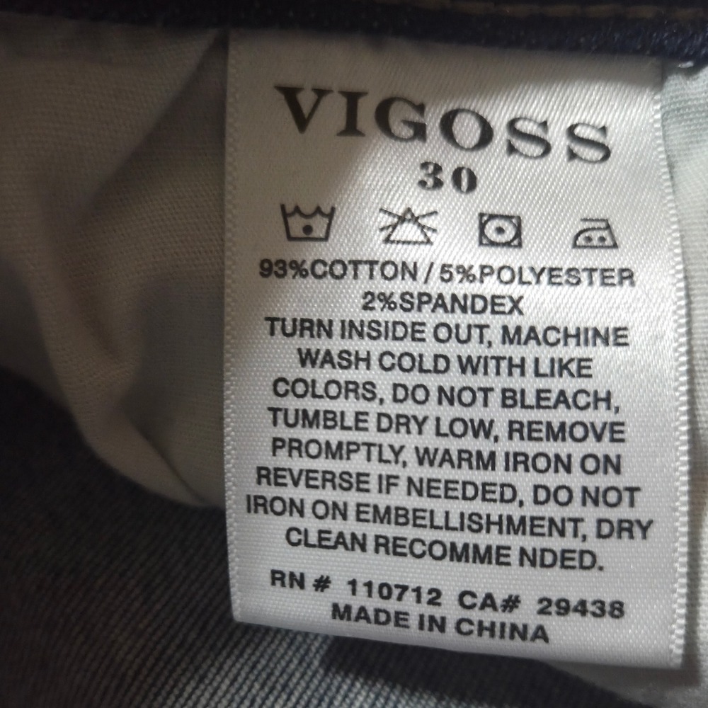 VIGOSS Jagger Skinny Jeans Distressed Dark Wash Women's Size 30 - Picture 4 of 4